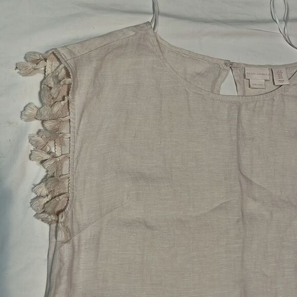 Rachel Ashwell Cream Simple Linen Dress - Picture 2 of 7